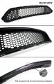 Bullitt Style High Flow Emblem Delete Badgeless Matt Black Honeycomb Front Upper Grille Compatible With For 2018-2019 Ford