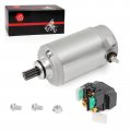Starter Motor 9t Relay 30a Compatible With Yamaha Big Bear 400 Yfm400 2000-2012 350 1997-1999 Wolverine 1995-2005