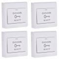 Push To Exit Button Release Switch Door Access Control System Pc Panel 86mmx86mm 12v 3a White 4 Pcs