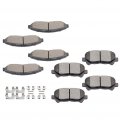Aintier Automotive Replacement Brake Pads Front Rear Fit For Acura Mdx 2007-2013 For Zdx 2010-2013 Honda Pilot 2009-2011