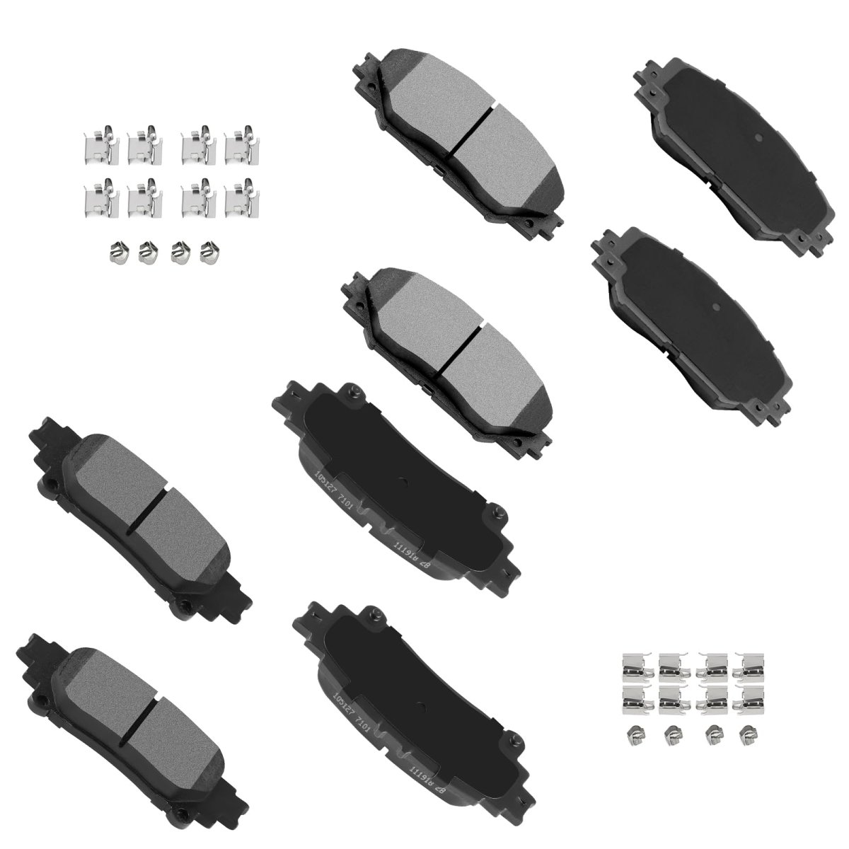 Brake Pad Set 8pcs Front And Rear Ceramic D1210 D1391