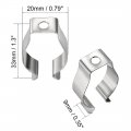 Uxcell T8 U Clips Holder Bracket For Led Light Tube Fluorescent Replacement Mounting Accessories Nickel-plated Manganese Steel