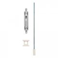 Rockwell Security Flush Bolt In Aluminum Finish 1 4 Backset 12 Rod 
