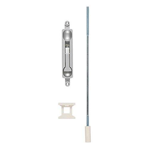 Rockwell Security Flush Bolt In Aluminum Finish 1 4 Backset 12 Rod