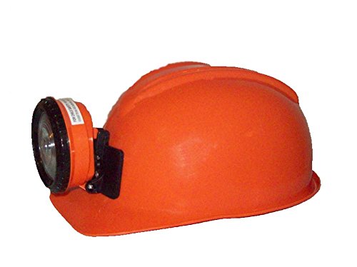 Childrens Orange Construction Lighted Miner Hard Hat