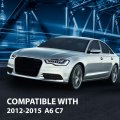 G-plus Fog Light Lamp Grille Grill Cover Bezel Trim Left And Right Compatible With Audi A6 C7 Sedan Standard Bunper Model Only