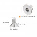 Uxcell 1 4-20x1 2 Flat Countersunk Head Socket Cap Screws 30pcs 304 Stainless Steel Hex Full Thread Bolts