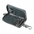 Uxcell Leather Car Key Fob Case Holder Smart Keychain Protector Cover With Metal Hook Universal For Men And Women Blue