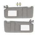 Left And Right Sides Sun Visor For 2006-2011 Toyota Camry Withroof Gray Sun With Lights Replace 74320-06800-b0 04002-30706-b0 