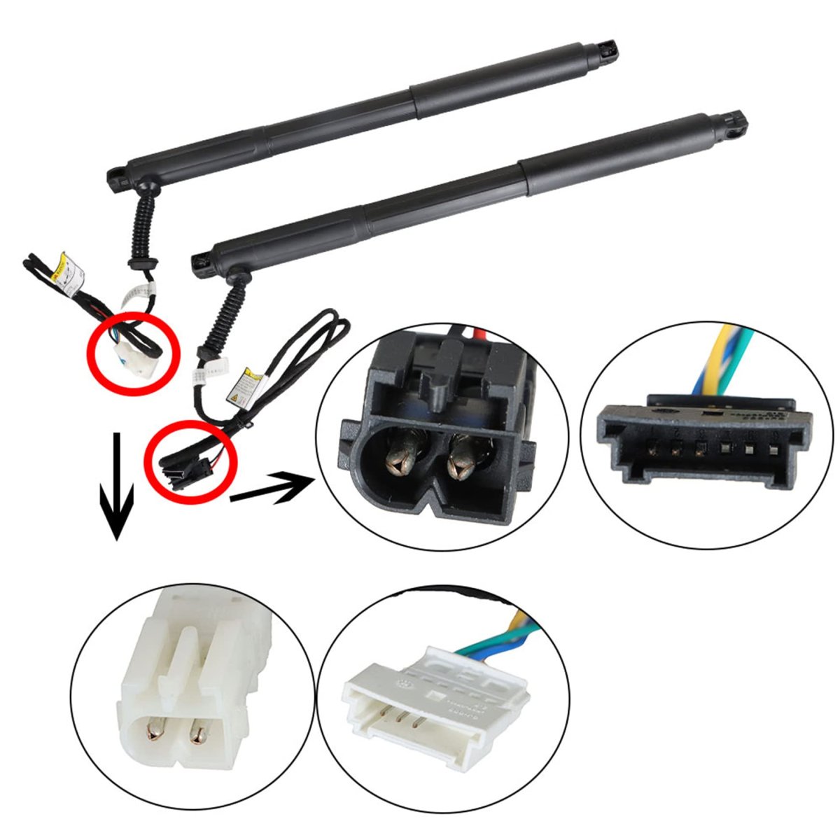 2 Pcs Rear Electric Tailgate Lift Support Left And Right Side Replacement For X5 E70 2007 2008 2009 2010 2011 2012 2013