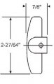 T Crank Window Operator Handle For Pella Copperite 3 8 In 11 Spline Size