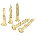 Wood Screws M2 X 16mm Slotted Round Head Brass Self-tapping Screw 30 Pcs 