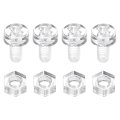 50 Sets Clear Acrylic Screws And Nuts Kit M3 X 6mm Pc Transparent Round Head Phillips Bolts With Hex For Machine Electronic 