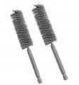 2pc Stainless Steel Alazco 5 8 Wire Brush For Power Drill Impact Driver Cleaning Bore Hex Shank 