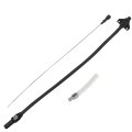 Black Firewall Mounted Trans Flexible Dipstick Replacement For Gm 700r4 4l60e 4l80e