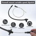 Black Firewall Mounted Trans Flexible Dipstick Replacement For Gm 700r4 4l60e 4l80e