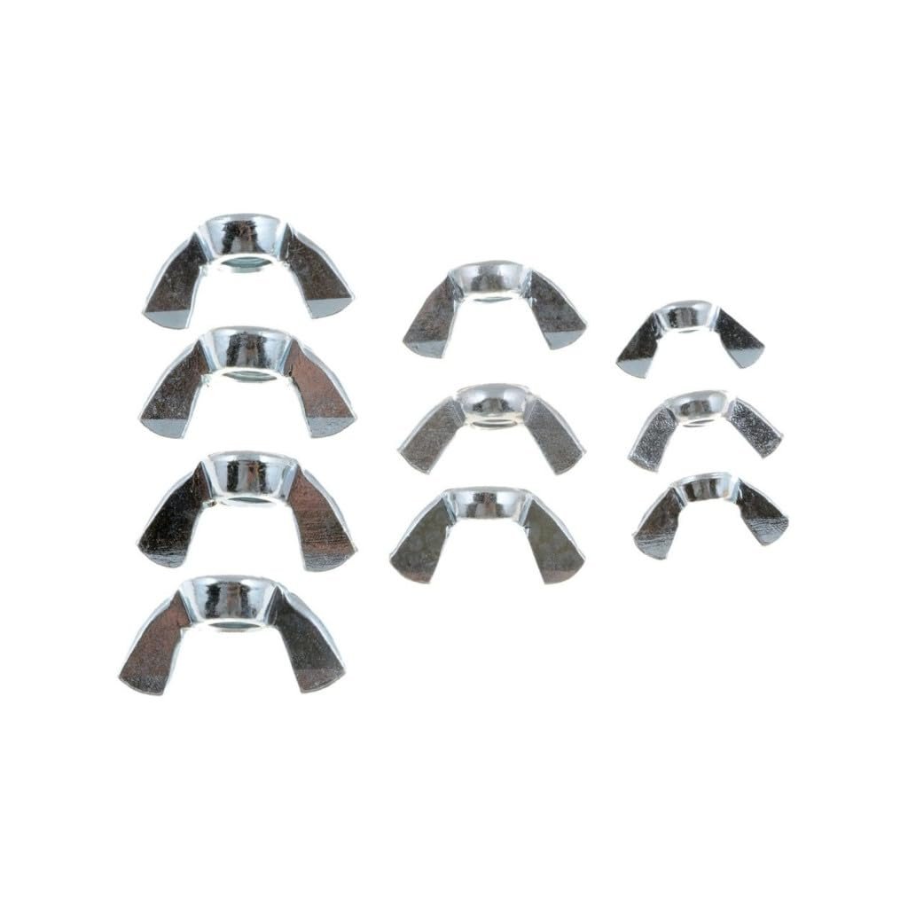 Wing Nut Assortment For Nissan Xterra 2000 2001 2002 10 Piece Steel Plated Silver Grade 2 Fastener Set