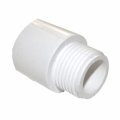 Lasco 15-1643 Pvc Hose Adapter With 4-inch Male Thread And 3 Pipe Glue Connection White 