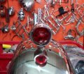 Bobber Old School Stop Visor Bullet Brake Running Tail Light Lamp Cafe Racer Vintage Bike Retro Custom Chrome