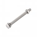 Uxcell M10 X 110mm Hex Head Screws Bolts Nuts Flat Lock Washers Kits 304 Stainless Steel Fully Thread Hexagon 4 Sets