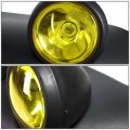 Universal Black Frame Amber Lens Roof Mounted Fog Light Bulbs Switch