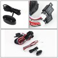 Universal Black Frame Amber Lens Roof Mounted Fog Light Bulbs Switch
