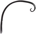 Panacea 89408 Forged Curved Hook Wrought Iron Hanger Black 8-inch 