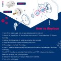 900-232 Shower Valve Cartridge Replacement Kit For Powers Style Corrosion Resistant Tub And With Gaskets O-rings