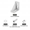 Uxcell 4set Inside Corner Bracket Gusset Kits 58x58x29mm 3060 Angle Connector For 3030 Series Aluminum Profile Silver 16 X