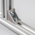 Uxcell 4set Inside Corner Bracket Gusset Kits 58x58x29mm 3060 Angle Connector For 3030 Series Aluminum Profile Silver 16 X