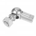 Uxcell Cs13 Rod End Ball Bearing With Stud Left-hand Female Thread M8x1 25 Right-hand Male Self-lubricating Carbon Steel Socket