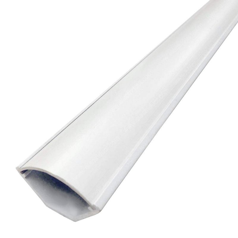 Electriduct Small Corner Duct Cable Raceway 1075 Series 5 Feet White