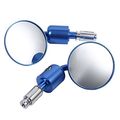 1 Pair 7 8 Motorcycle Rearview Mirrors Side Hand Bar End Round Color Blue