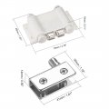 Uxcell 5-8mm Glass Door Double Magnetic Catch Latch Closures Abs White With Clamp Set