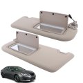 Beige Left Driver And Right Passenger Side Sun Visor With Lights Replacement For Altima 2019 2020 2021 2022 2023 2024 