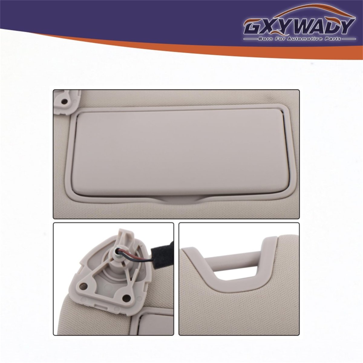 Beige Left Driver And Right Passenger Side Sun Visor With Lights Replacement For Altima 2019 2020 2021 2022 2023 2024