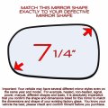 Driver Left Side Mirror Glass Assembly With Plastic Back Plate Non-heated Compatible 1998-2002 Honda Accord Sedan
