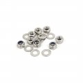 A 4pcs M6x45mm 304 Stainless Steel Round U-bolt W Nylon Insert Lock Hex Nut Washer