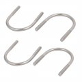 A 4pcs M6x45mm 304 Stainless Steel Round U-bolt W Nylon Insert Lock Hex Nut Washer 