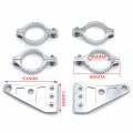 Httmt Chrome 41mm Turn Signal Clamps Headlight Mount Bracket Fork Ear Chopper Cafe Racer Black For Universal Cbr Kawasak Suzuk