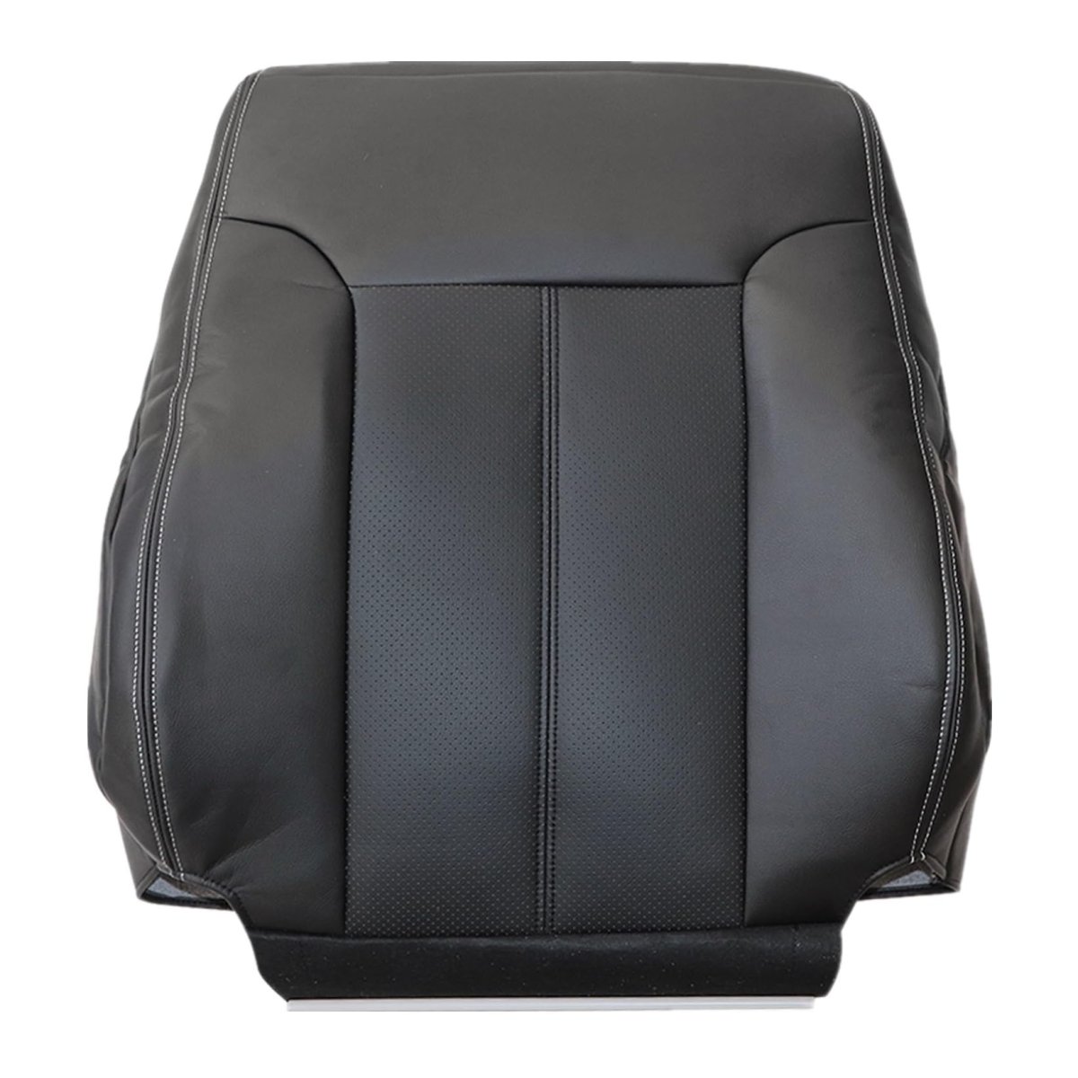 Charcoal Black Perforated Microfiber Leather Driver Side Backrest Seat Cover For Ford Super Duty F250 F350 F450 F550 Lariat Fx4