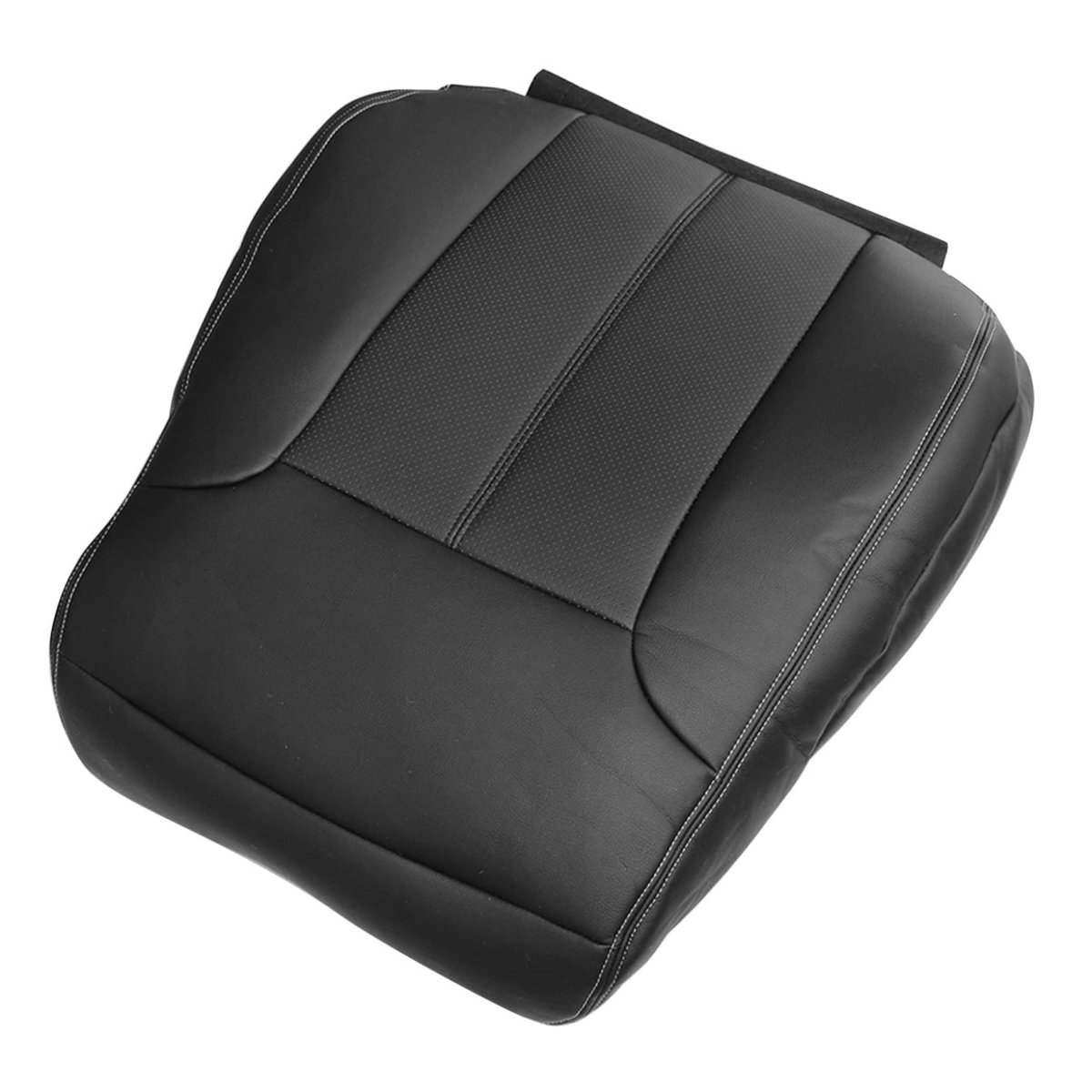 Charcoal Black Perforated Microfiber Leather Driver Side Backrest Seat Cover For Ford Super Duty F250 F350 F450 F550 Lariat Fx4