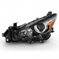 For 2017-2018 Mazda 3 Halogen Models Driver Side Black Bezel Oe-style Projector Headlight Housing Left Headlamp Replacement 