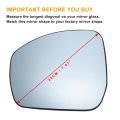 Car Rearview Left Driver Side Mirror Glass Replacement W Backing Plate Convex Heated Blue For Land Rover Discovery 4 2014-2016