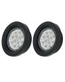 2 Pack 5in Round Led Marker Lights Amber Clearance Side Trailer Waterproof 12v Plastic Lens For Truck Rv Bus And Caravan 