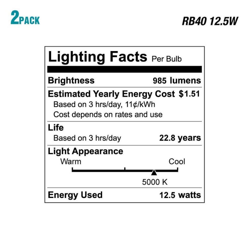 Ecosmart 75-watt Equivalent Br40 Dimmable Energy Star Led Light Bulb Daylight 2-pack