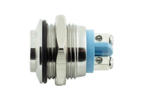 Alpinetech 16mm Anti-vandal Momentary Stainless Steel Metal Push Button Switch Screw Terminal Extended Normally Open 1no