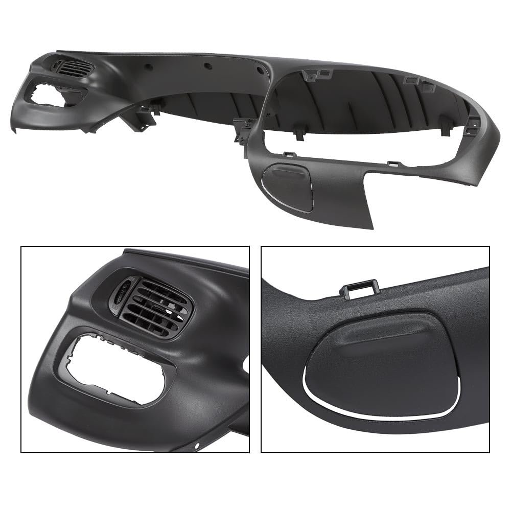 Dash Pad Bezel Graphite Center Radio Fit Ford F150 Expedition 1997-2003 Gray