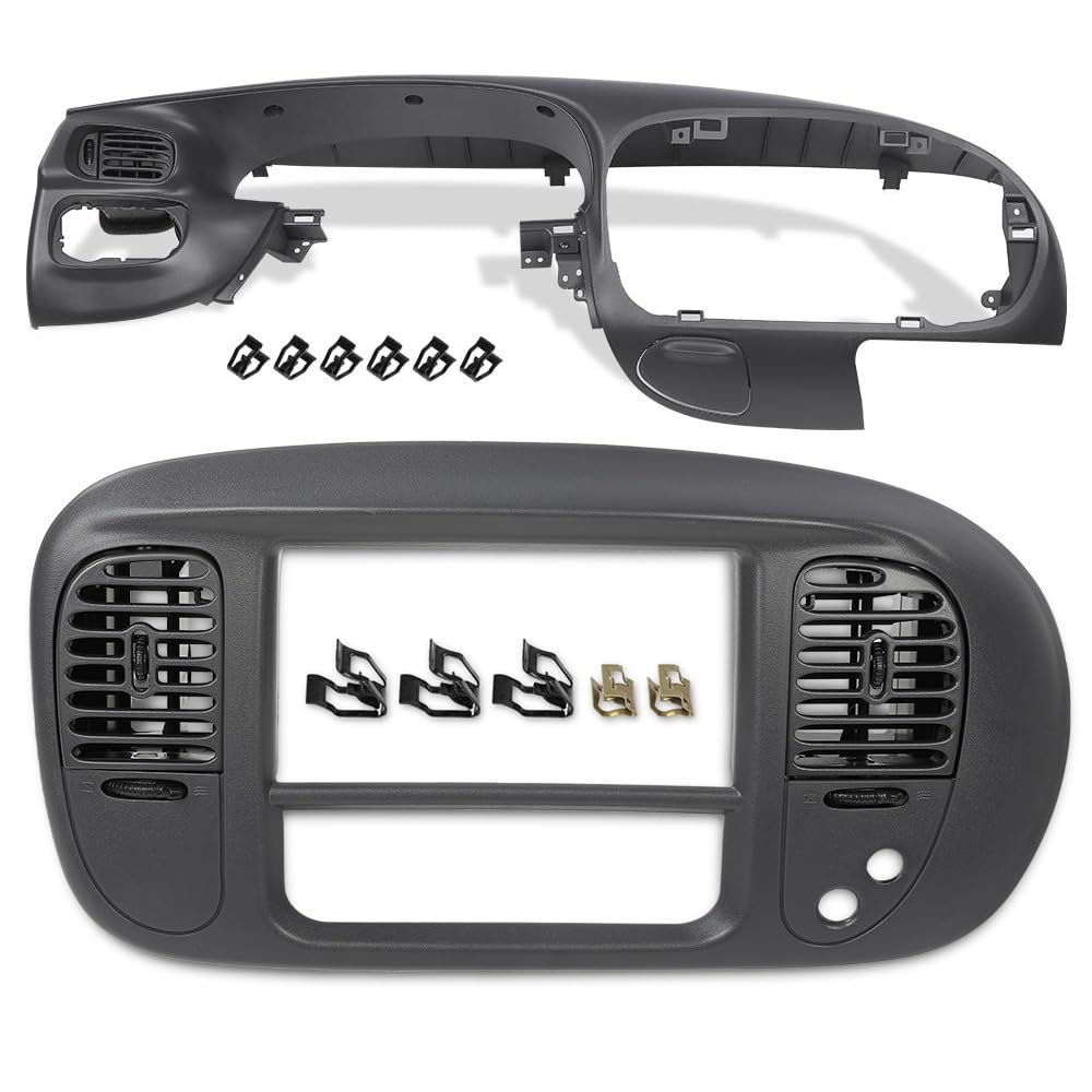 Dash Pad Bezel Graphite Center Radio Fit Ford F150 Expedition 1997-2003 Gray