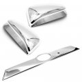 Tailgate And Mirror Cover Combo For 2014 2018 Toyota Highlander Stainless Steel Trim Plastic Covers Silver 